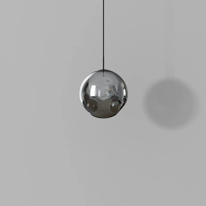 lustre en verre simple lampe à main décoration nordique éclairage intérieur - vue 4 sur 7