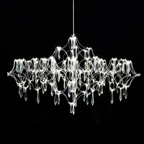 lustre cube d'eau en cristal pour décoration intérieure élégante - vue 3 sur 8