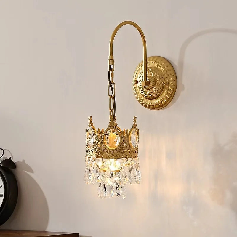 applique murale en cristal rétro pour décoration intérieure élégante - vue 3 sur 9