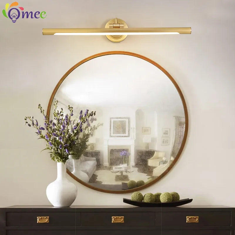 Américain Led salle de bain applique miroir lampe noir Bronze lampes de vanité pour la maison moderne intérieur appliques murales luminaire Makeu - vue 2 sur 11
