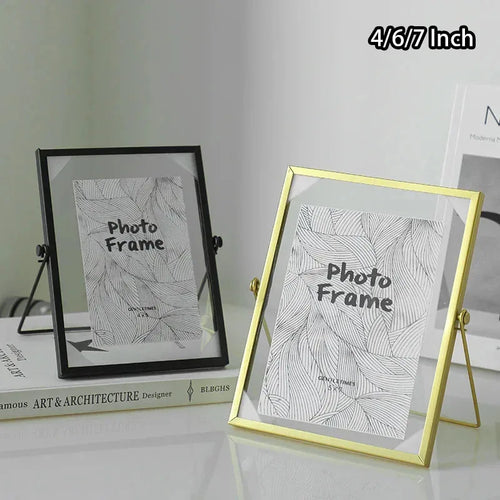 cadre photo en verre flottant avec fleurs pressées décoratif - vue 2 sur 8