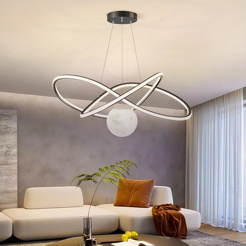 suspension moderne en aluminium pour décoration intérieure élégante - vue 6 sur 10