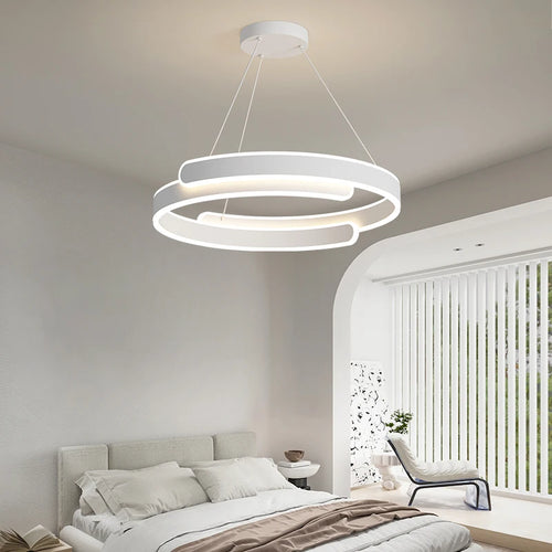 suspension led anneau design pour décoration intérieure élégante - vue 2 sur 8