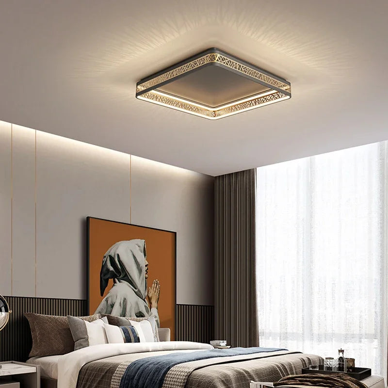 Plafonnier d'anneau modernes pour salon salle d'étude chambre décor à la maison lustres à intensité variable éclairage intérieur - vue 3 sur 14