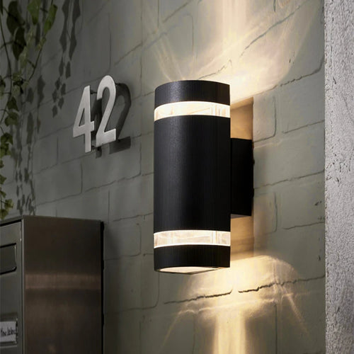 applique murale led extérieure en demi-cercle design pour espaces extérieurs - vue 2 sur 12