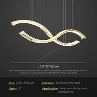 lustre en cristal élégant pour éclairage suspendu
