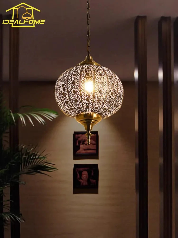 suspension vintage en fer design thaïlandais pour intérieur élégant - vue 3 sur 6