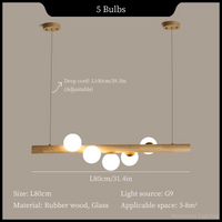 suspension bois minimaliste led style moderne