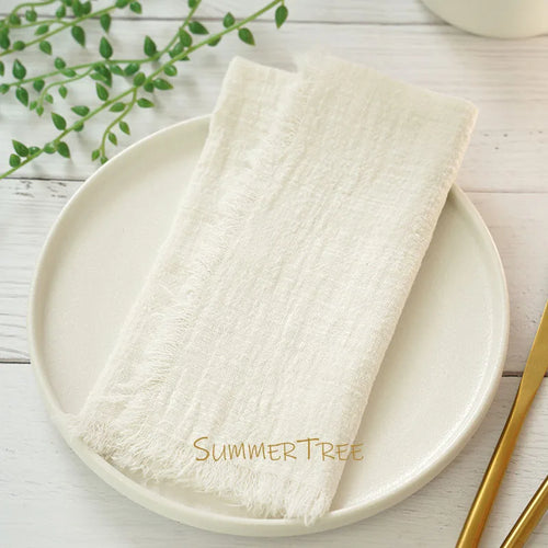 Serviette de table gaze de coton style rustique vintage