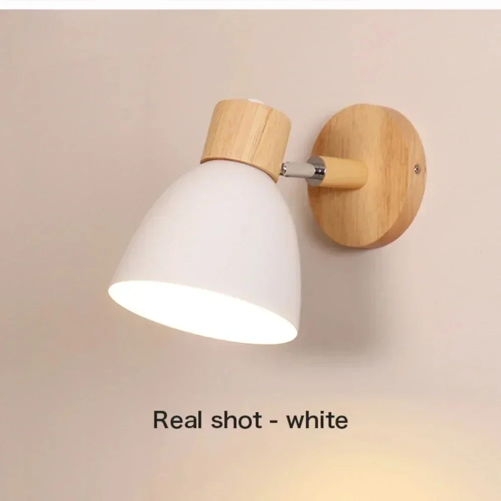 applique murale moderne en bois pour éclairage décoratif nordique - vue 4 sur 8