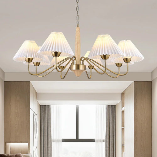 lustre élégant en bois pour cuisine et îlot luminaire suspension - vue 2 sur 8