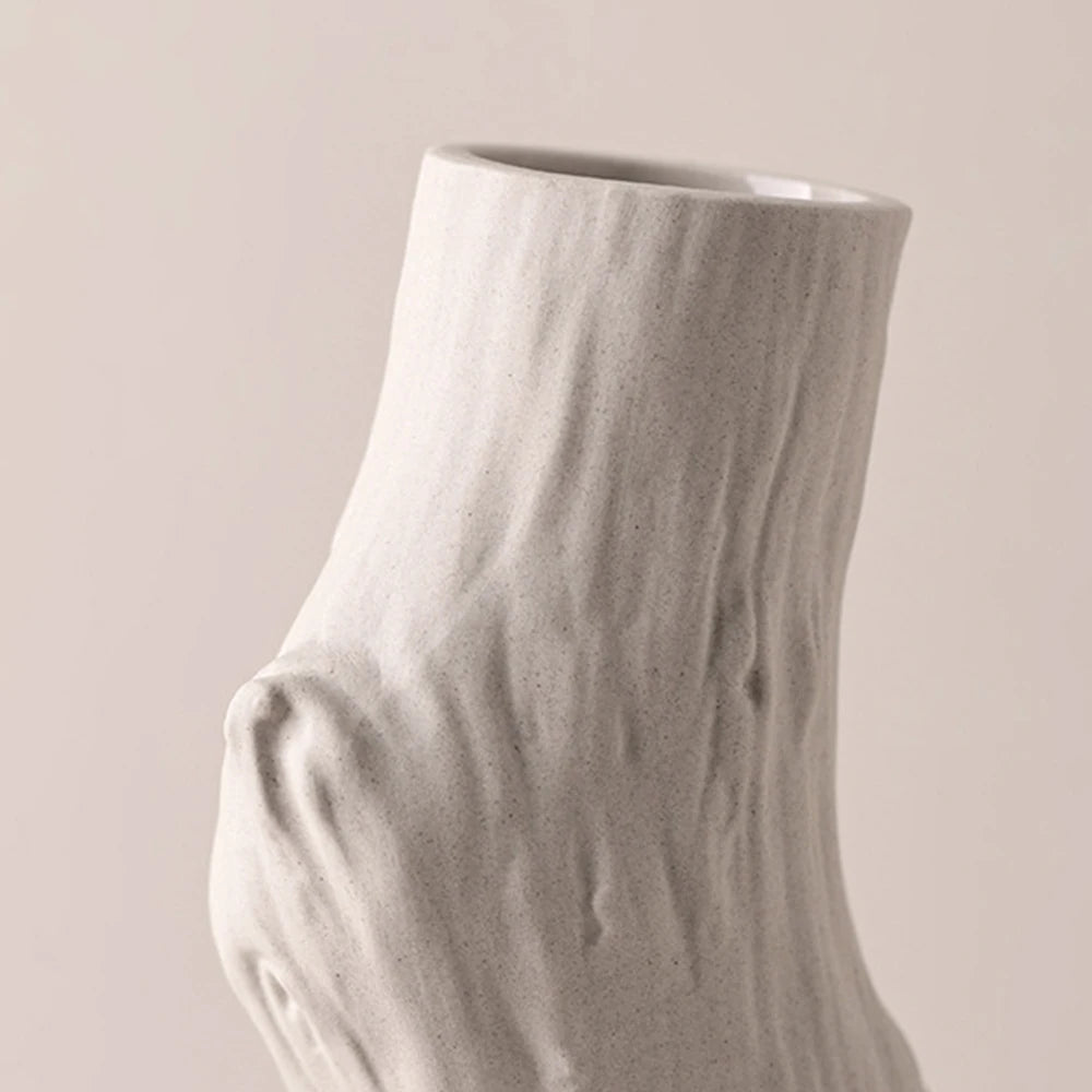 vase en forme de tronc d'arbre en céramique décorative pour fleurs - vue 4 sur 11