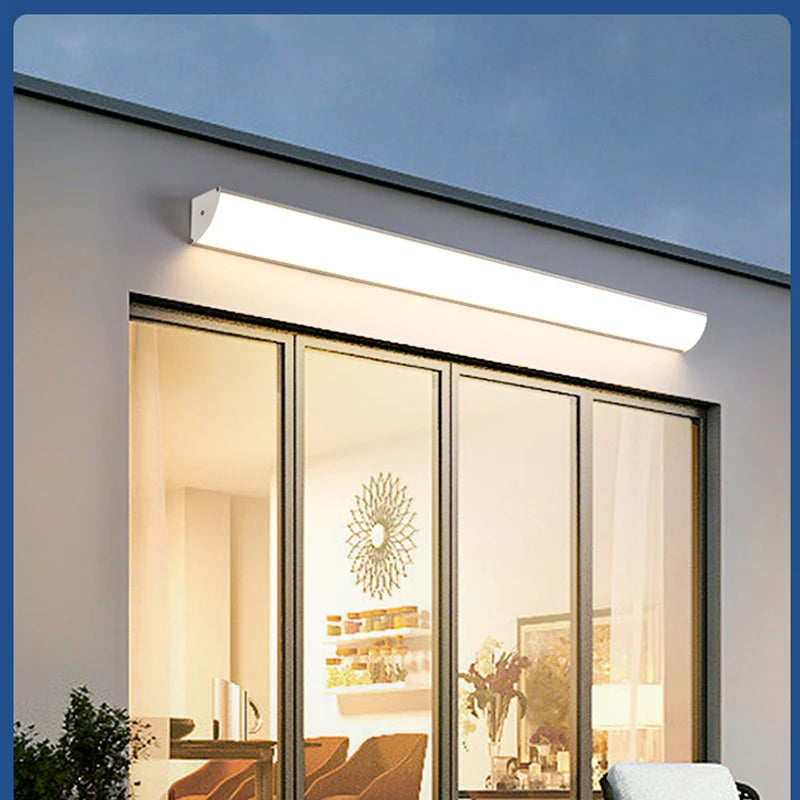 applique murale extérieure à led étanche effet lave-mur moderne - vue 5 sur 10