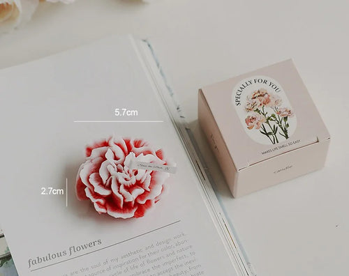 bougie parfumée artisanale en forme dœillet pour mariage et fêtes - vue 12 sur 13