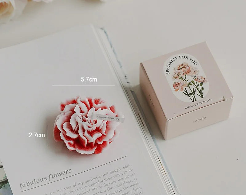 bougie parfumée artisanale en forme dœillet pour mariage et fêtes - vue 11 sur 13
