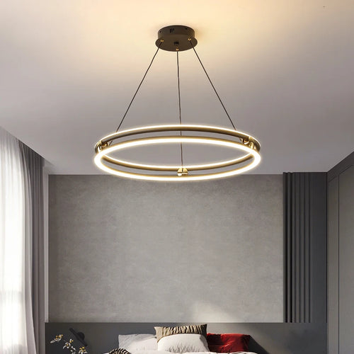 lustre led circulaire minimaliste dimmable éclairage rmodern - vue 3 sur 11