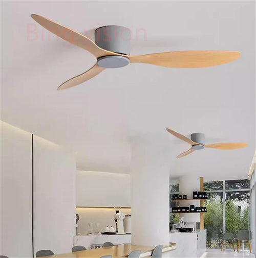 Haute qualité nordique plancher bas moderne ventilateur de plafond lampe DC LED ventilateur de plafond avec télécommande ménage simple ventilateur de plafond - vue 8 sur 14