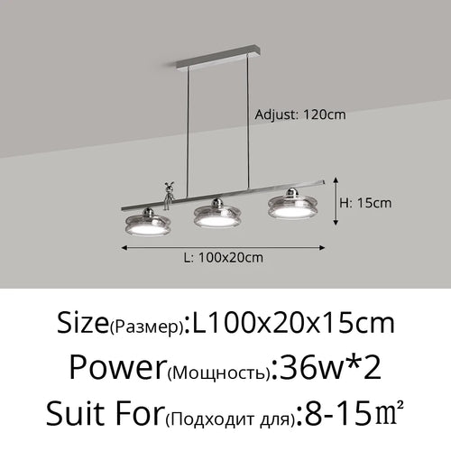 suspension minimaliste italienne pour éclairage intérieur moderne - vue 11 sur 14