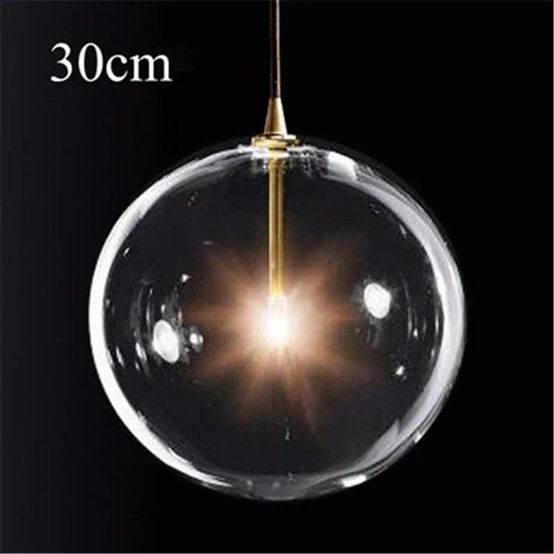 suspension en verre transparent pour un éclairage moderne décoratif - vue 9 sur 10