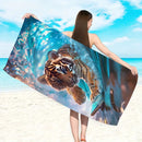 Serviette de plage motif animal séchage rapide microfibre