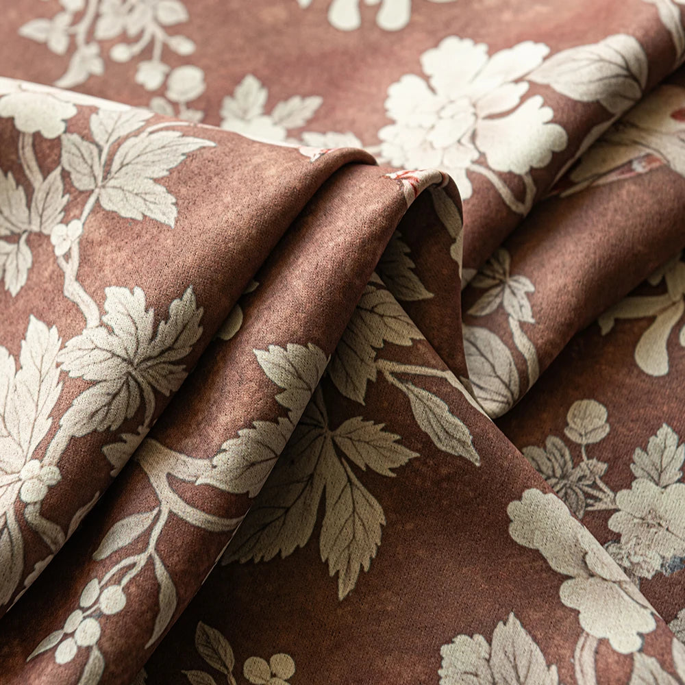 Rideau jacquard style rétro occultant pour chambre salon - vue 8 sur 8