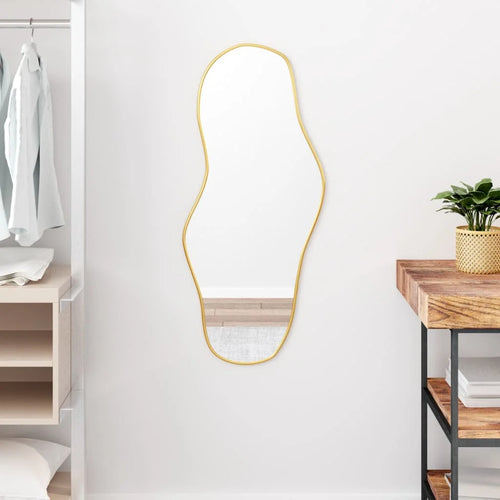 miroir mural élégant au design doré raffiné - vue 7 sur 7