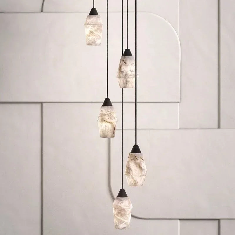 suspension moderne en marbre naturel pour décoration intérieure luxe - vue 2 sur 9