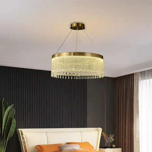 lustre en cristal led design moderne pour intérieur élégant - vue 4 sur 11