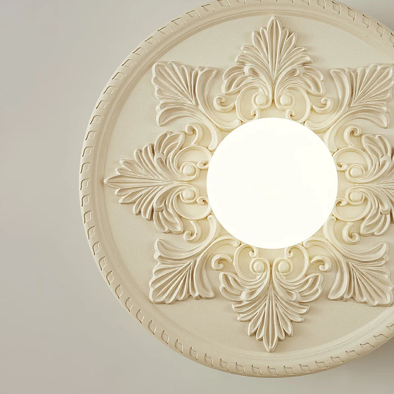 applique murale sculptée française éclairage de décoration classique - vue 3 sur 7