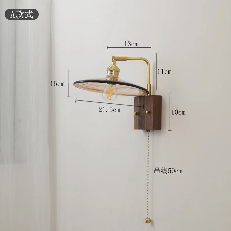 applique murale rétro en cuivre style japonais pour décoration intérieure - vue 9 sur 9