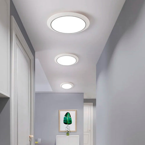 lustre led ultra-mince trois-preuve circulaire moderne minimaliste - vue 5 sur 22