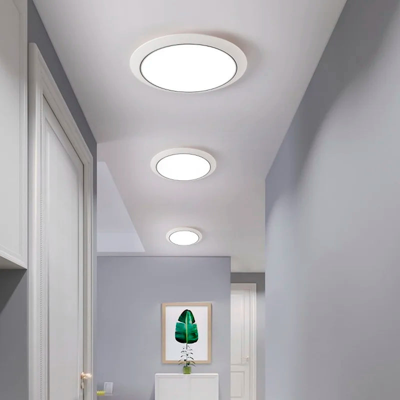 lustre led ultra-mince trois-preuve circulaire moderne minimaliste - vue 5 sur 22