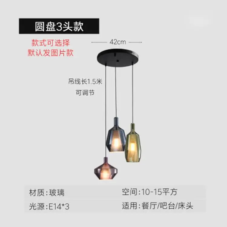 suspension en verre nordique créative pour intérieur moderne - vue 11 sur 13