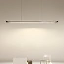 lustre moderne nordique simple led rectangulaire pour bar