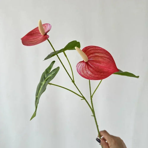 fleurs artificielles anthurium pour décoration de fête et vacances - vue 13 sur 16