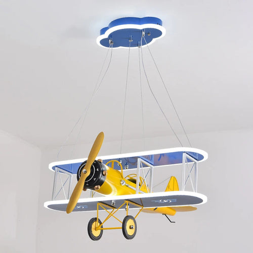lustre créatif avion hélicoptère pour chambre enfant moderne - vue 7 sur 9