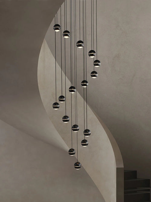 lustre à boules modèle 2022 luminaire suspendu design moderne - vue 2 sur 14