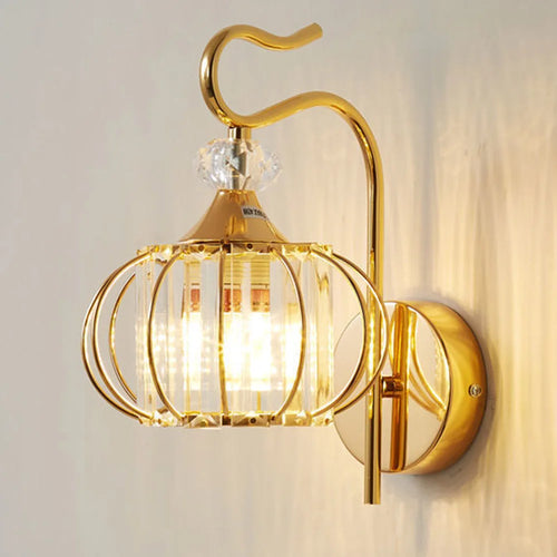 Glass wall lamp, iron art bedside lamp, simple accessories of living room, bedroom and dining room, E27 lamp - vue 2 sur 8