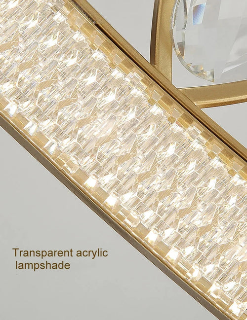 2024 Simple bedroom lamp children's room living room light luxury crown crystal chandelier  pendant lights  room decor - vue 7 sur 10
