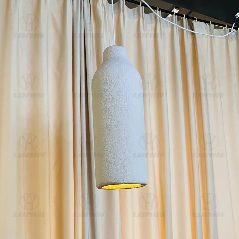 lustre wabi-sabi moderne fait main led irrégulier loft décoratif - vue 4 sur 9