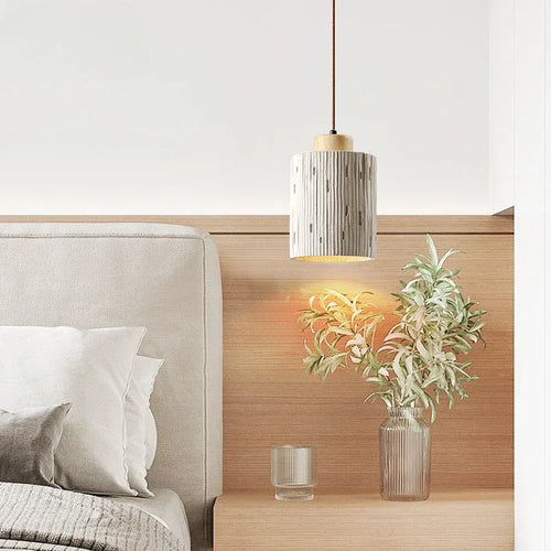 lustre suspendu en pierre style rétro pour décoration intérieure - vue 2 sur 7