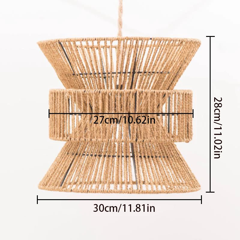 Lustre en corde de papier de Style japonais Wabi-sabi - vue 6 sur 6