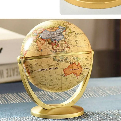 globe terrestre rétro rotatif pour apprendre la géographie - vue 6 sur 8