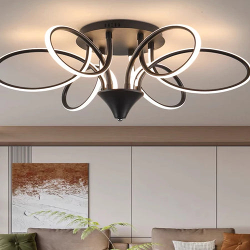 plafonnier led lumineux pour décoration intérieure moderne 2024 - vue 2 sur 9