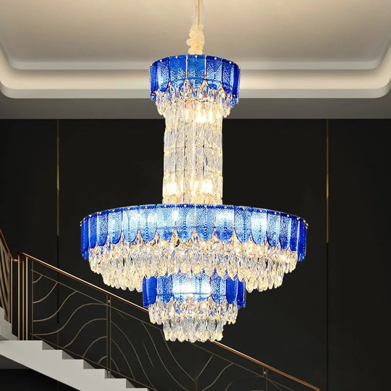 lustre en cristal de luxe pour hôtel et villa - vue 4 sur 24