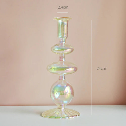 bougeoir en verre décoration nordique pour mariage et fleurs - vue 20 sur 22
