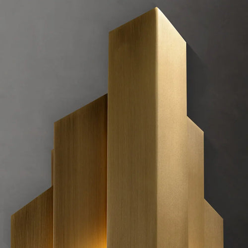 applique murale moderne en acier inoxydable doré pour intérieur - vue 6 sur 7