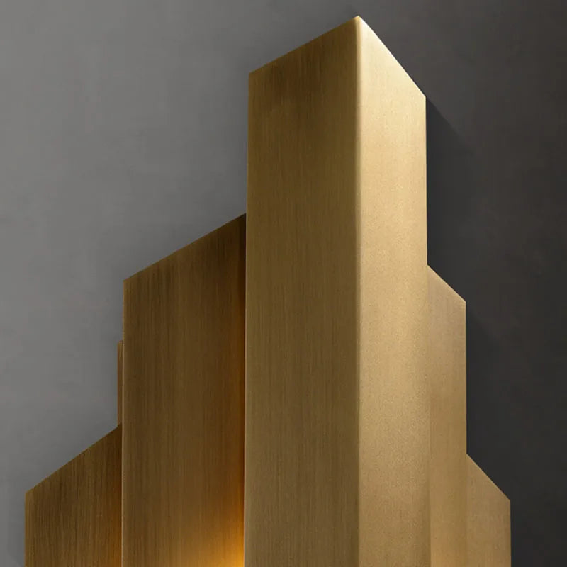 applique murale moderne en acier inoxydable doré pour intérieur - vue 5 sur 7