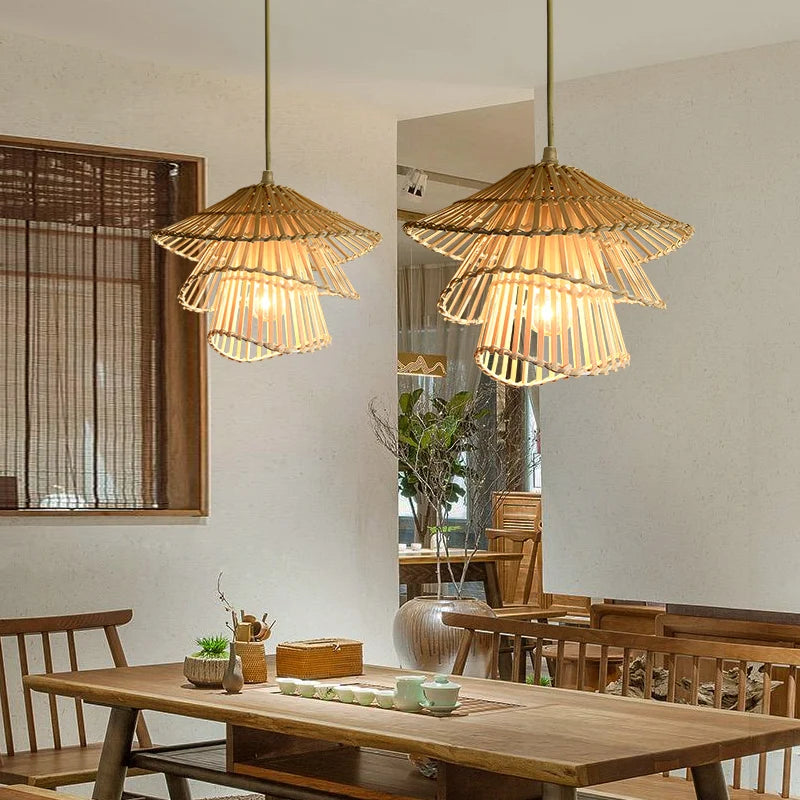 suspension moderne en rotin pour un décor créatif - vue 4 sur 9