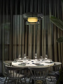 Suspension en verre vert moderne